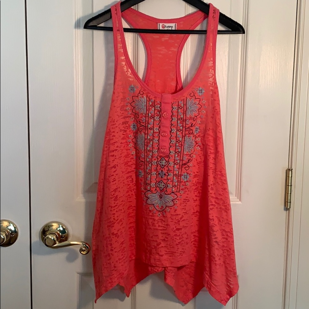 Flowy coral top